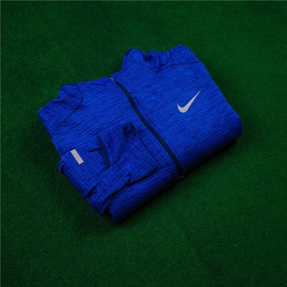Nike DRI-FIT Textured Heather Blue ¼ Zip